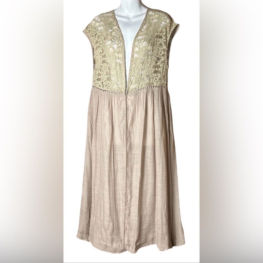 Jodifl Open Front Boho Lace Top Duster Size Large - image 2
